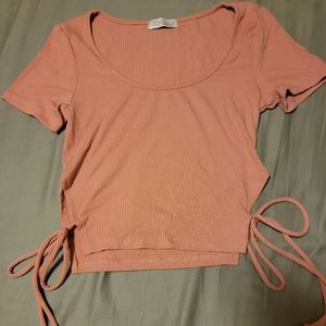Haley and June Crop Top, Small, Pink